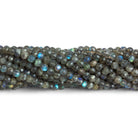 4mm Labradorite Hand Cut Rounds 12 inch 95 beads - The Bead Traders