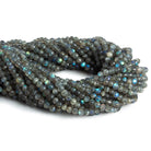 4mm Labradorite Hand Cut Rounds 12 inch 95 beads - The Bead Traders