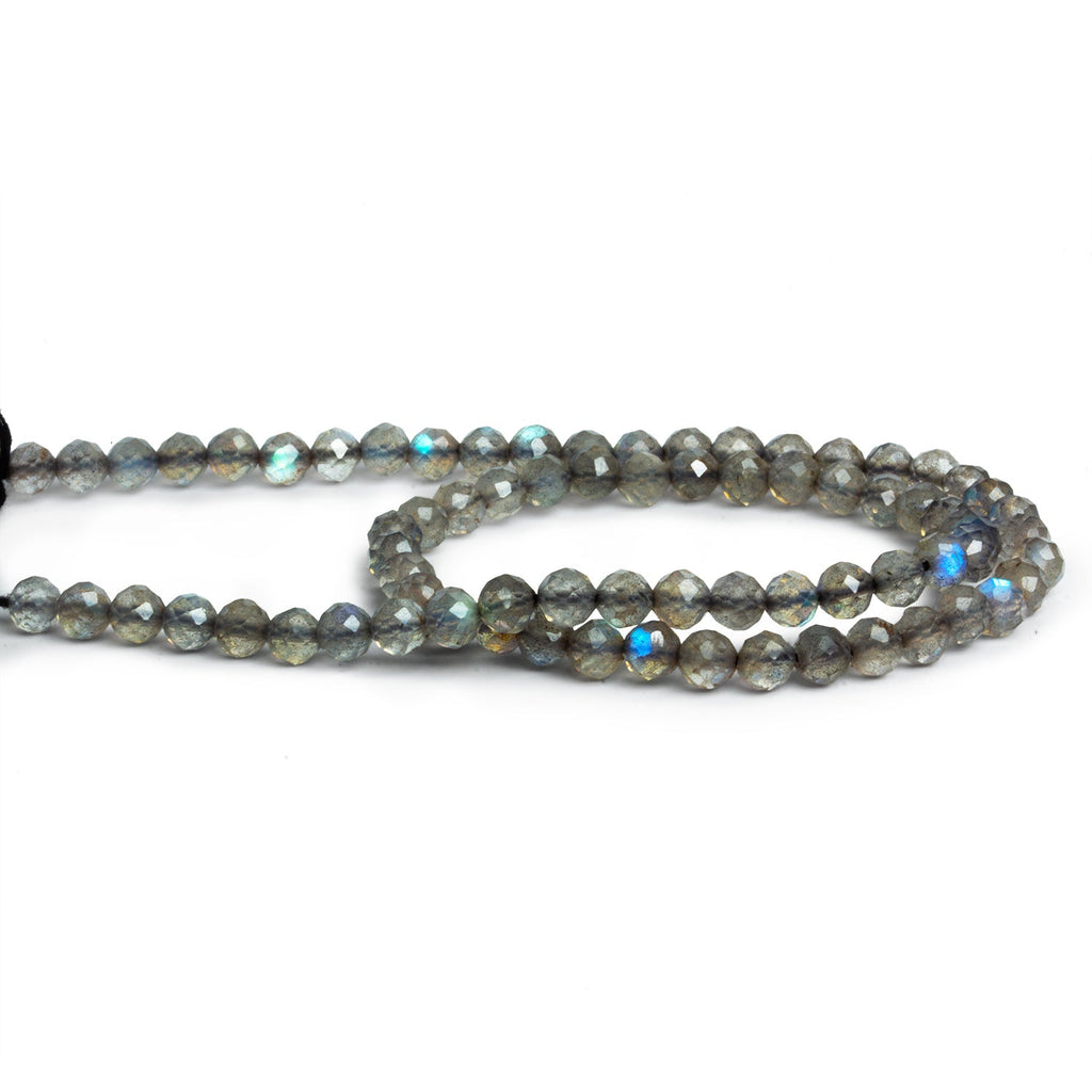 4mm Labradorite Microfaceted Rounds 12 inch 74 beads AAA - The Bead Traders