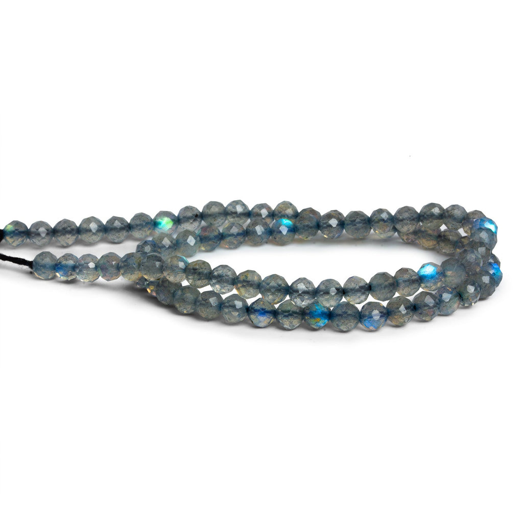 4mm Labradorite Microfaceted Rounds 12 inch 75 beads AAA - The Bead Traders