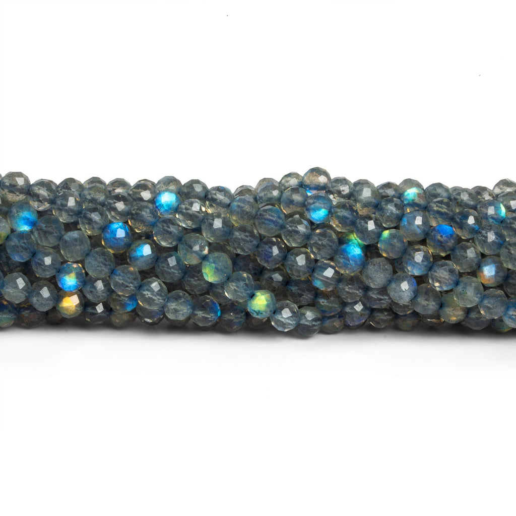 4mm Labradorite Microfaceted Rounds 12 inch 75 beads AAA - The Bead Traders