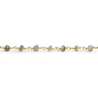 4mm Moonstone Rondelle Gold Chain 37 beads - The Bead Traders