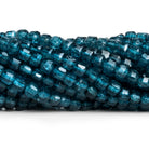 4mm Mystic Blue Topaz Micro Faceted Cube Beads 12 inch 70 pieces - The Bead Traders