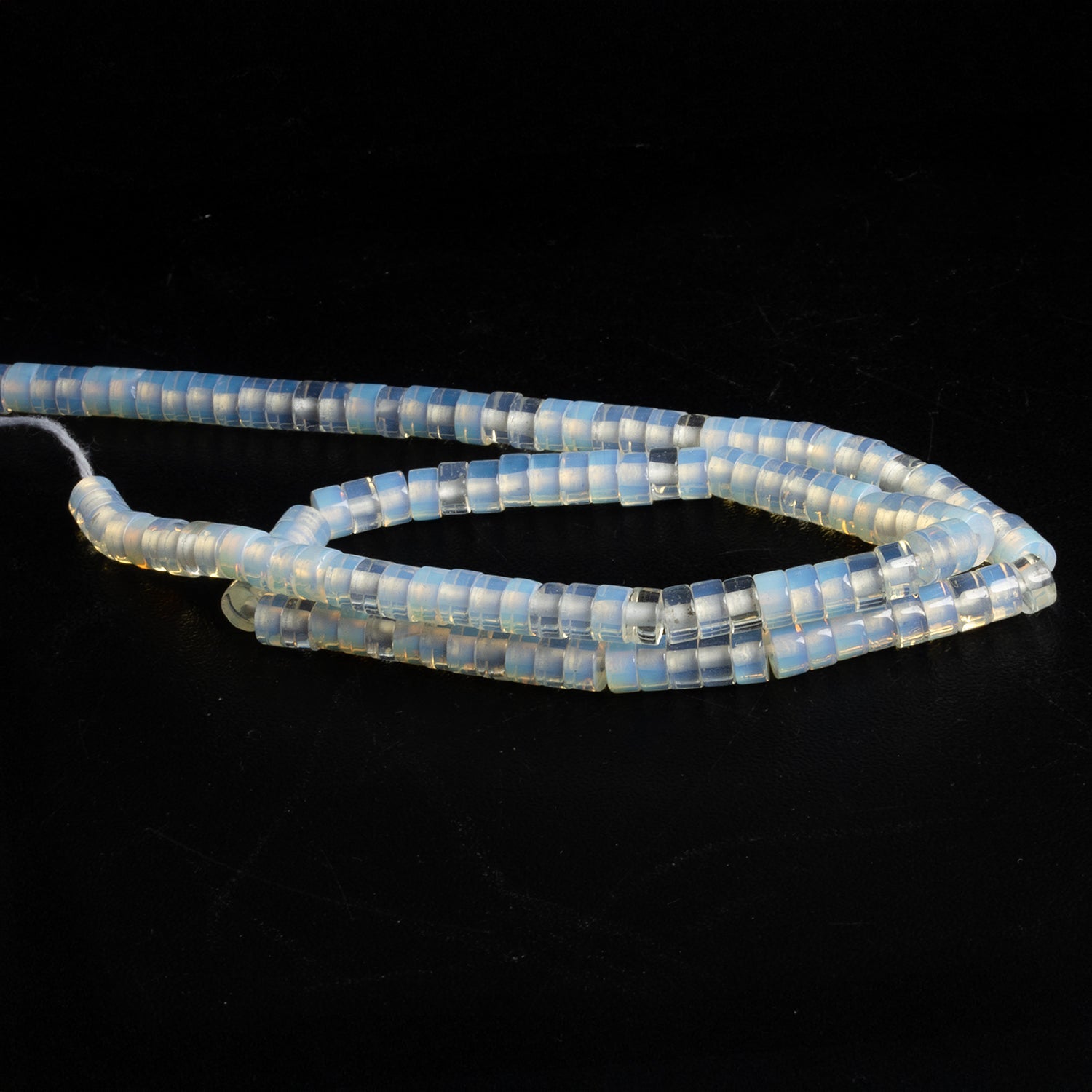 4mm Opalite Heishis 12 inch 110 Beads - The Bead Traders