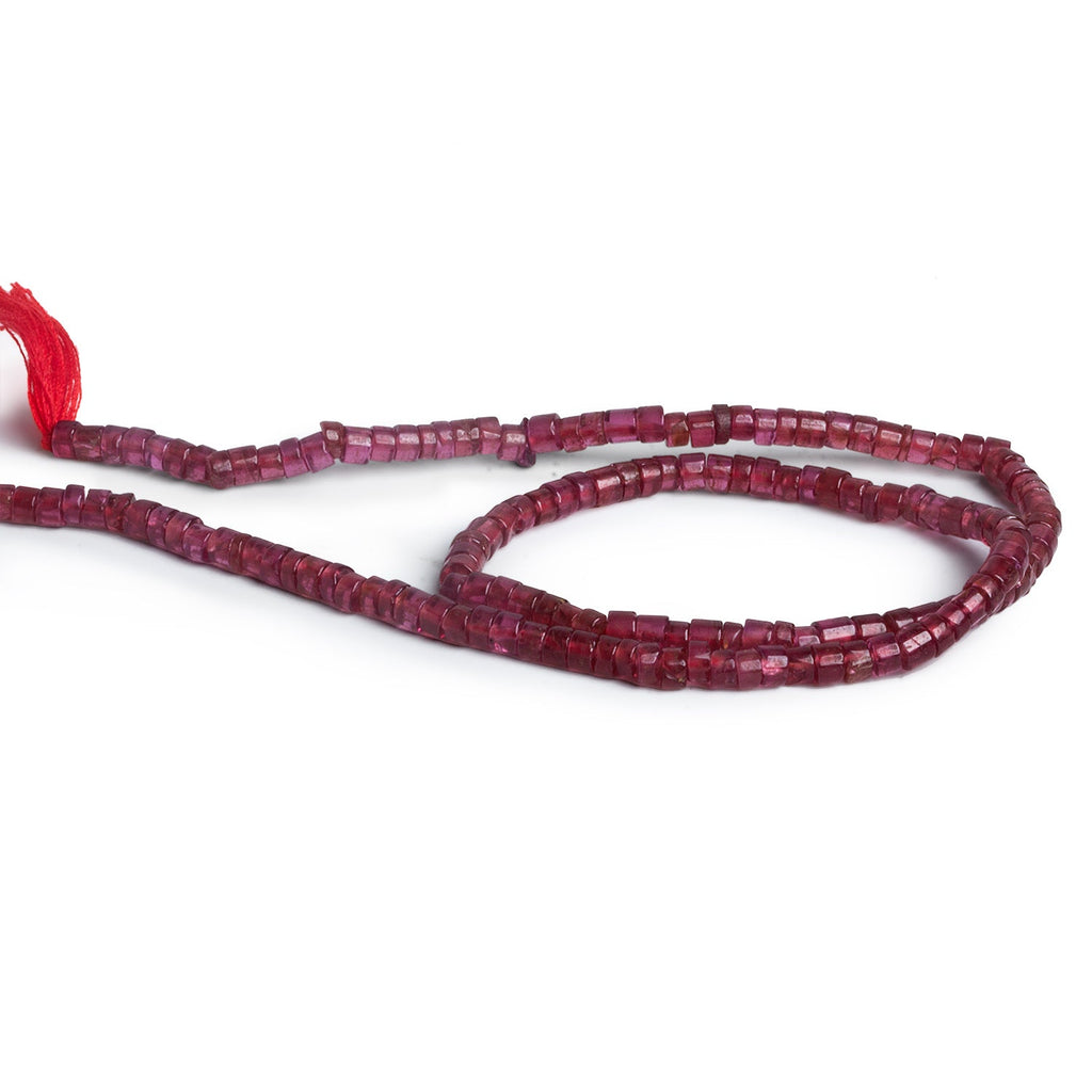4mm Rhodolite Garnet Plain Heishis 14 inch 120 beads - The Bead Traders
