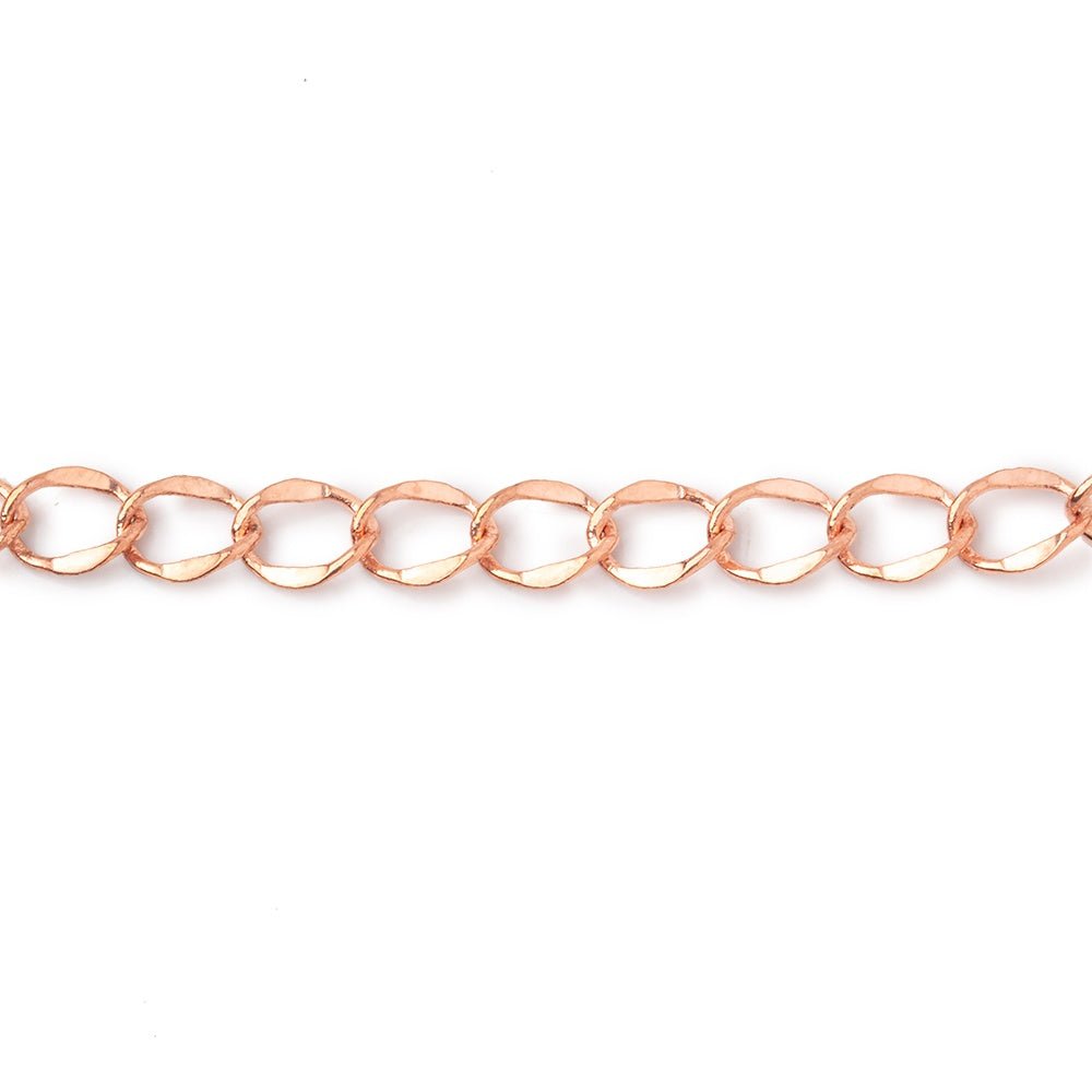 4mm Rose Gold plated Twist Oval Link Chain 3 Feet - The Bead Traders