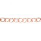 4mm Rose Gold plated Twist Oval Link Chain 3 Feet - The Bead Traders