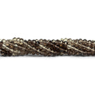 4mm Shaded Smoky Quartz Faceted Rondelles 14 inch 120 beads - The Bead Traders