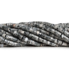 4mm Silver Leaf Jasper Heishis 12 inch 110 Beads - The Bead Traders
