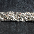 4mm Sterling Silver plated Copper Faceted Nuggets 8 inch 48 beads - The Bead Traders