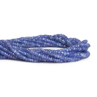 4mm Tanzanite Faceted Rondelles 14 inch 140 beads - The Bead Traders