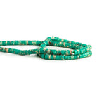 4mm Teal Impression Jasper Heishis 12 inch 110 Beads - The Bead Traders