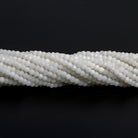 4mm White Agate Faceted Rondelles 12 inch 110 beads - The Bead Traders