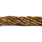 4mm Wood Jasper Cubes 15 inch 95 beads - The Bead Traders