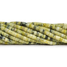 4mm Yellow Serpentine Heishis 12 inch 110 Beads - The Bead Traders