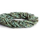 4x2mm African Turquoise Jasper Plain Tubes 15 inch 85 beads - The Bead Traders