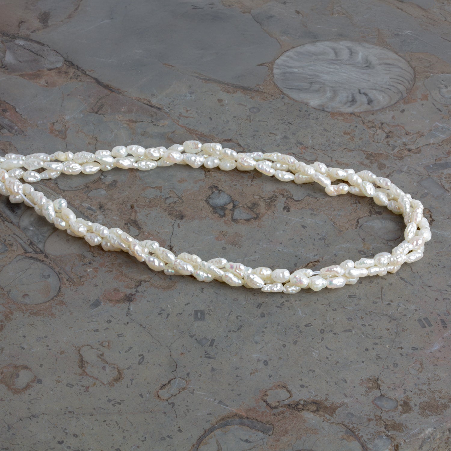 4x2mm Off White RIce Pearls - Lot of 3 Strands - The Bead Traders