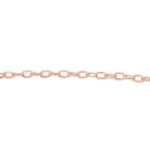4x2mm Rose Gold plated Elongated Corrugated Oval Link Chain 3 Feet - The Bead Traders
