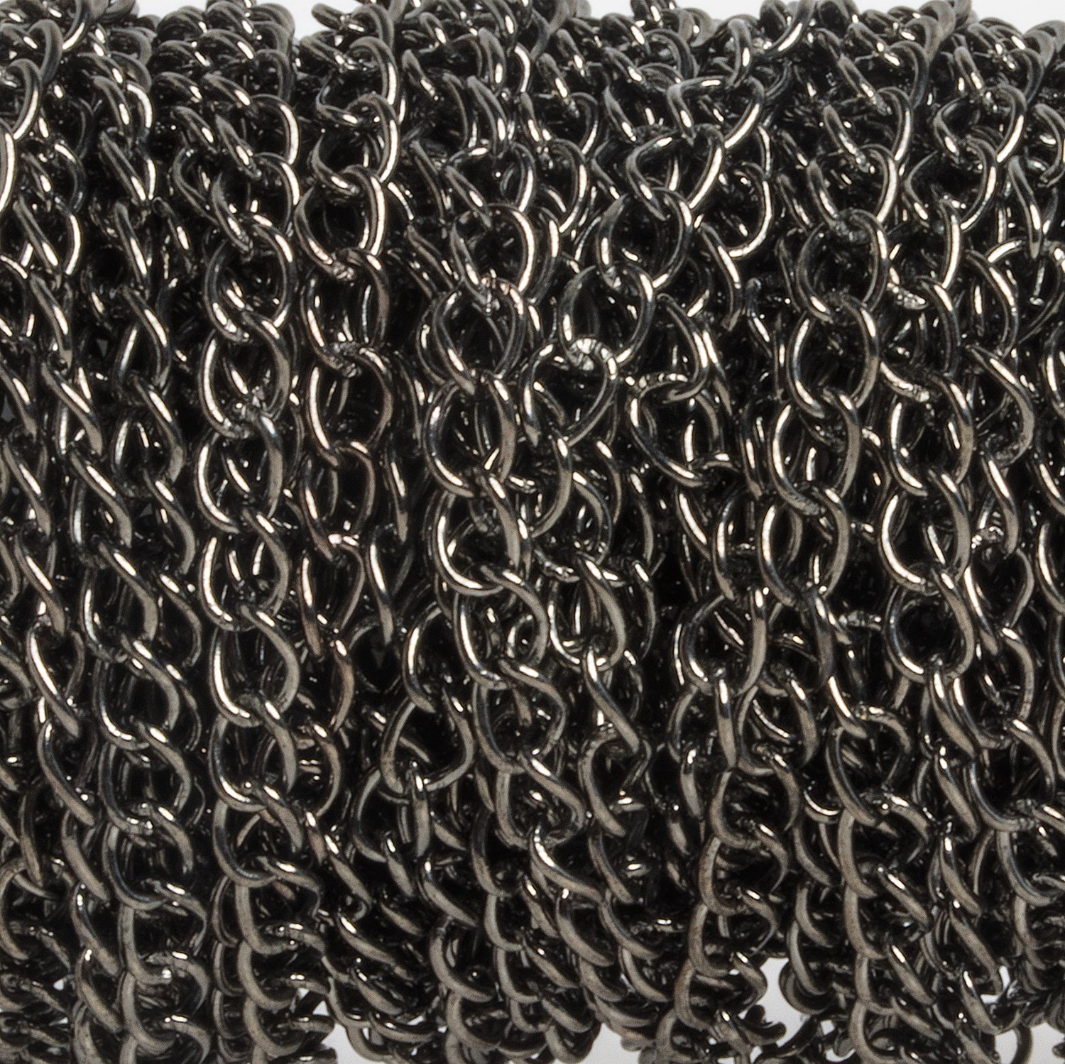 4x3mm Black Gold plated Oval Curb Link Chain 3 Feet - The Bead Traders