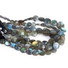 5 - 11mm Labradorite Faceted Coins - Lot of 4 Strands - The Bead Traders