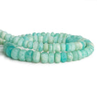 5 - 13mm Matte Amazonite Plain Rondelles 14 inch 80 beads - The Bead Traders