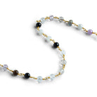5-5.5mm Multi Gemstone Plain Round Gold Chain 27 beads - The Bead Traders