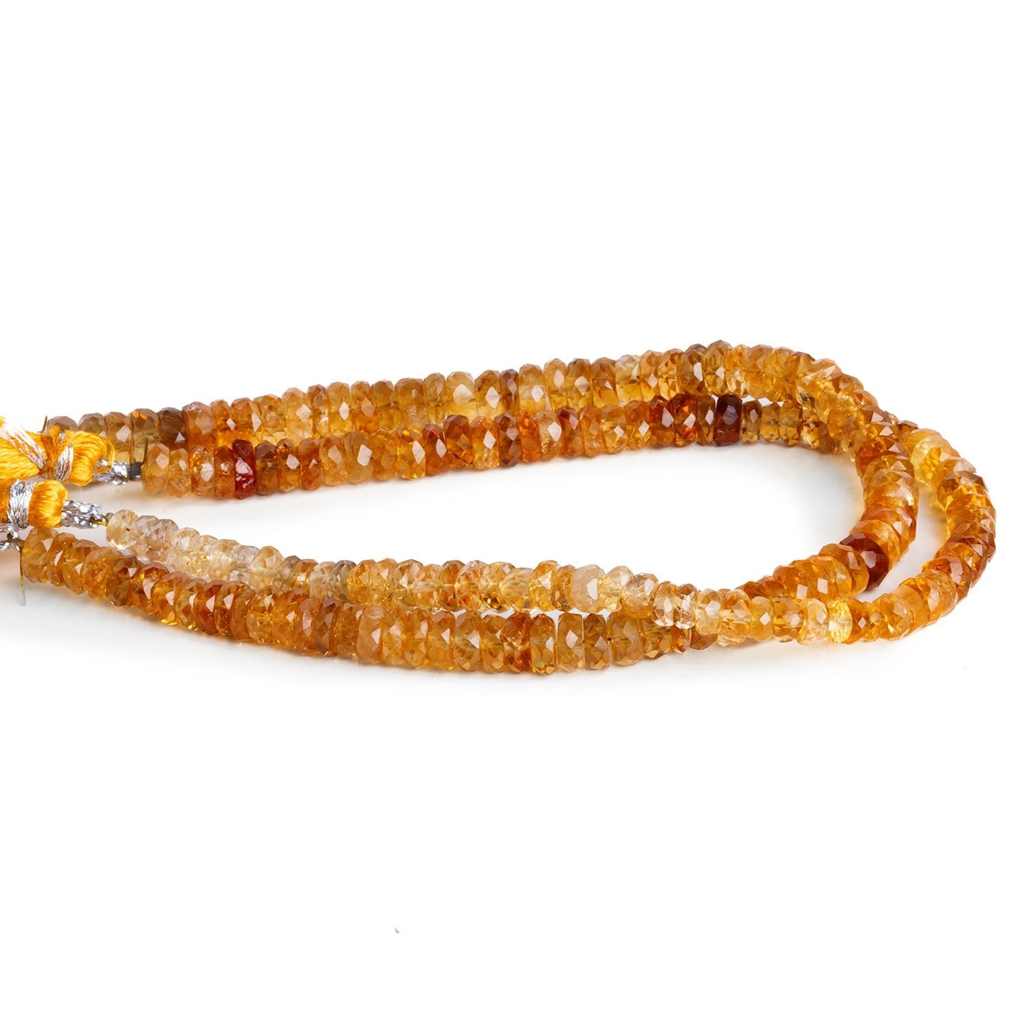 5 - 6.5mm Citrine Faceted Heishis - Lot of 2 - The Bead Traders