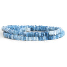 5 - 6.5mm Denim Opal Square Heishis 16 inch 160 beads - The Bead Traders