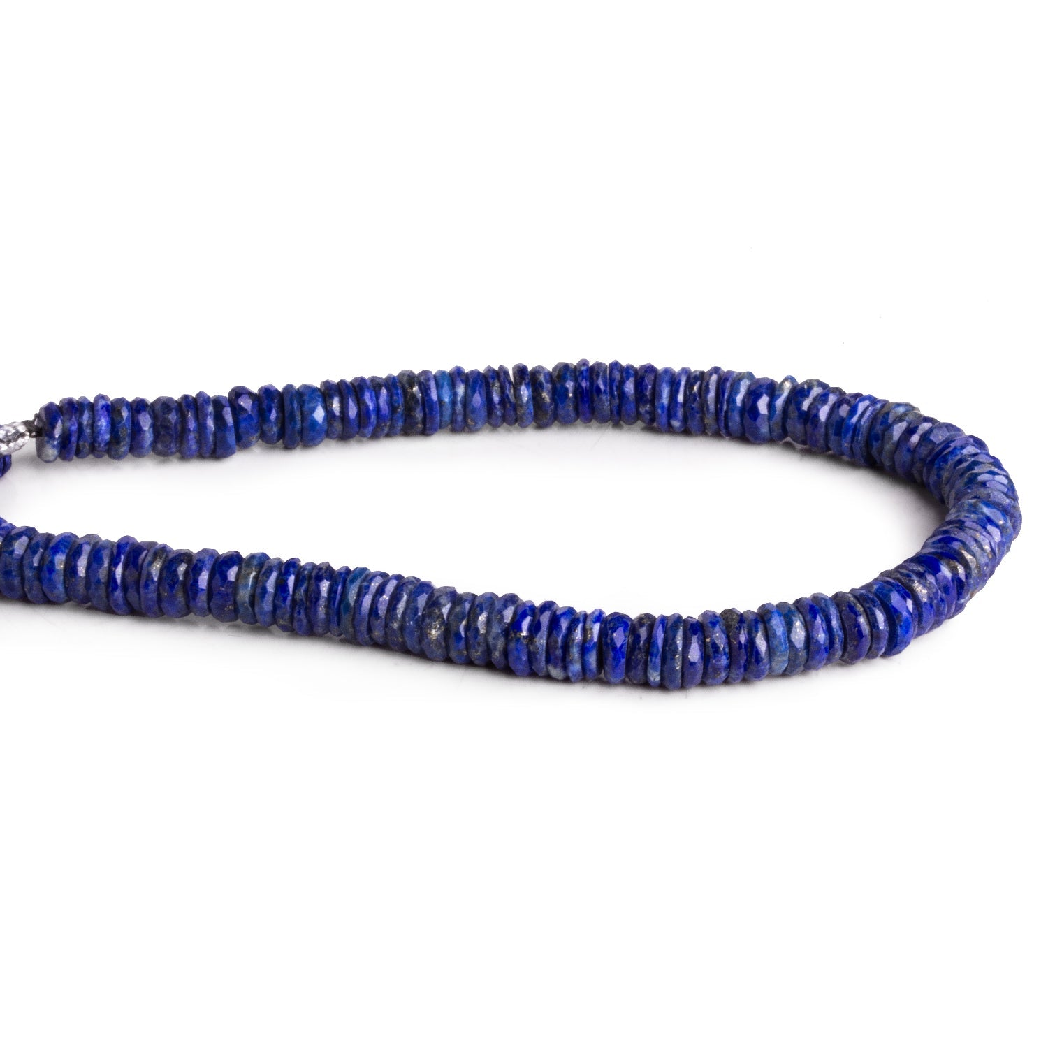 5 - 6.5mm Lapis Lazuli Faceted Heishis 8 inch 120 beads - The Bead Traders