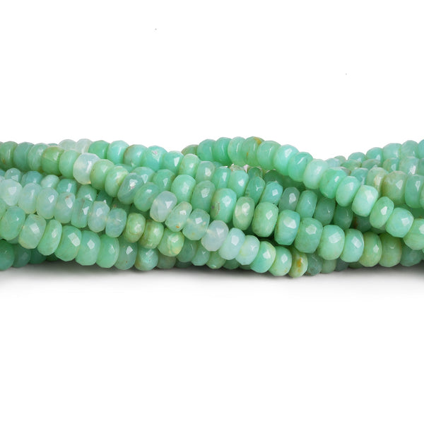 5-6mm Blue Peruvian Opal Faceted Rondelles 16 inch 110 beads