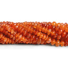 5-6mm Carnelian Handcut Plain Rondelles 14 inch 93 beads - The Bead Traders