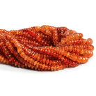 5-6mm Carnelian Handcut Plain Rondelles 14 inch 93 beads - The Bead Traders