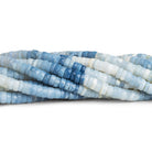 5 - 6mm Denim Opal Faceted Heishis 16 inch 140 beads - The Bead Traders