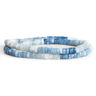 5 - 6mm Denim Opal Faceted Heishis 16 inch 140 beads - The Bead Traders