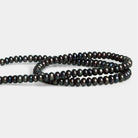 5 - 6mm Eggplant Button Pearl 16 inch 80 beads - The Bead Traders