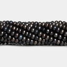 5 - 6mm Eggplant Button Pearl 16 inch 80 beads - The Bead Traders