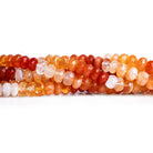 5 - 6mm Fire Opal Faceted Rondelles 16 inch 95 beads AA Grade - The Bead Traders