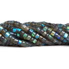 5-6mm Labradorite Handcut Plain Heishis 12 inch 85 beads - The Bead Traders