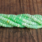 5 - 6mm Mint Green Opal Plain Rondelles 16 inch 120 beads - The Bead Traders