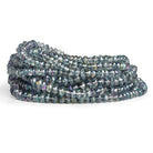 5 - 6mm Mystic Blue Topaz Faceted Rondelles 16 inch 125 beads - The Bead Traders