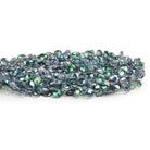 5 - 6mm Mystic Topaz Faceted Hearts 9 inch 63 beads - The Bead Traders