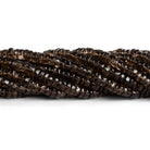 5-6mm Smoky Quartz Handcut Heishis 12 inch 130 beads - The Bead Traders