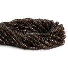5-6mm Smoky Quartz Handcut Heishis 12 inch 130 beads - The Bead Traders