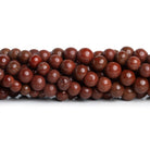 5 - 7.5mm Red Jasper Handcut Plain Rounds 12 inch 43 beads - The Bead Traders