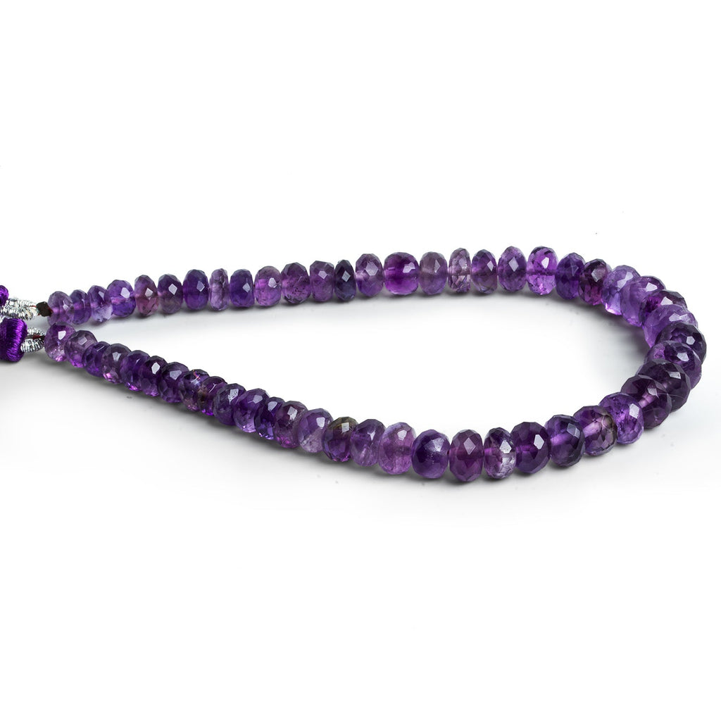 5 - 7mm Amethyst Faceted Rondelles 8 inch 47 beads - The Bead Traders