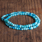 5 - 7mm Blue Opal Plain Rondelles 16 inch 80 beads - The Bead Traders