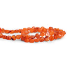 5 - 7mm Carnelian Handcut Coins 12 inch 45 beads - The Bead Traders