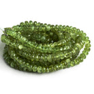 5 - 7mm Green Apatite Faceted Rondelles 18 inch 130 beads - The Bead Traders