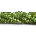 5 - 7mm Green Apatite Faceted Rondelles 18 inch 130 beads - The Bead Traders