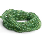 5-7mm Green Apatite Plain Rondelles 15 inch 110 beads - The Bead Traders